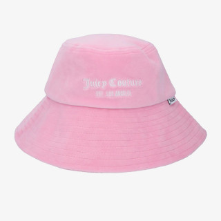 JUICY COUTURE KAPE VELOUR LONG BRIM BUCKET HAT 