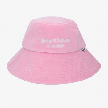 JUICY COUTURE KAPE VELOUR LONG BRIM BUCKET HAT 