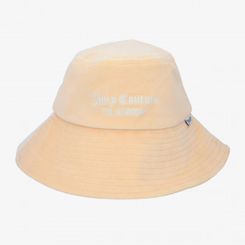 JUICY COUTURE KAPE VELOUR LONG BRIM BUCKET HAT 