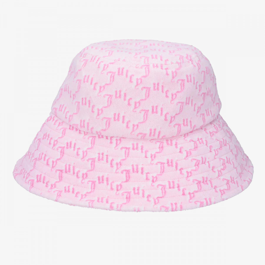 JUICY COUTURE KAPE TOWELLING LONG BRIM BUCKET HAT 