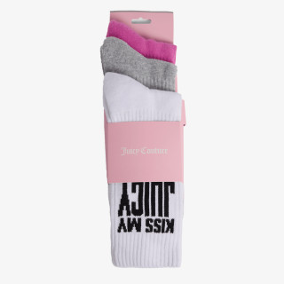 JUICY COUTURE Nogavice SLOGAN SOCKS 