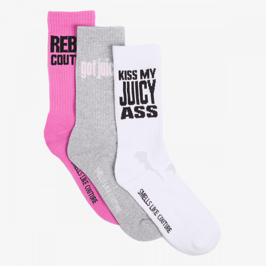 JUICY COUTURE Nogavice SLOGAN SOCKS 