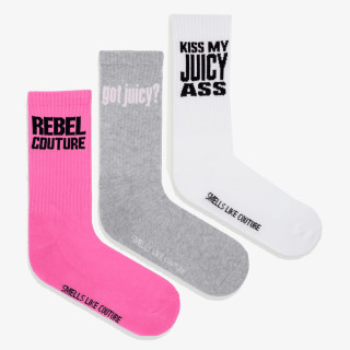 JUICY COUTURE NOGAVICE SLOGAN SOCKS 