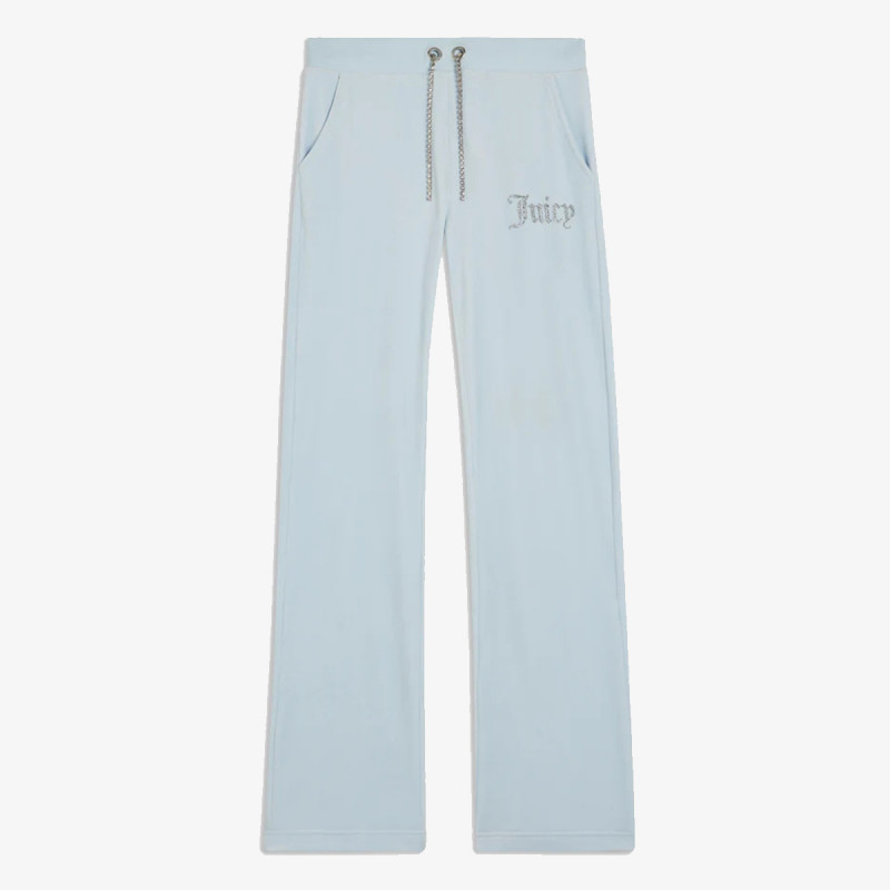 JUICY COUTURE SPODNJI DELI TRENIRKE DIAMANTE TRIM DELRAY TRACK PANTS 