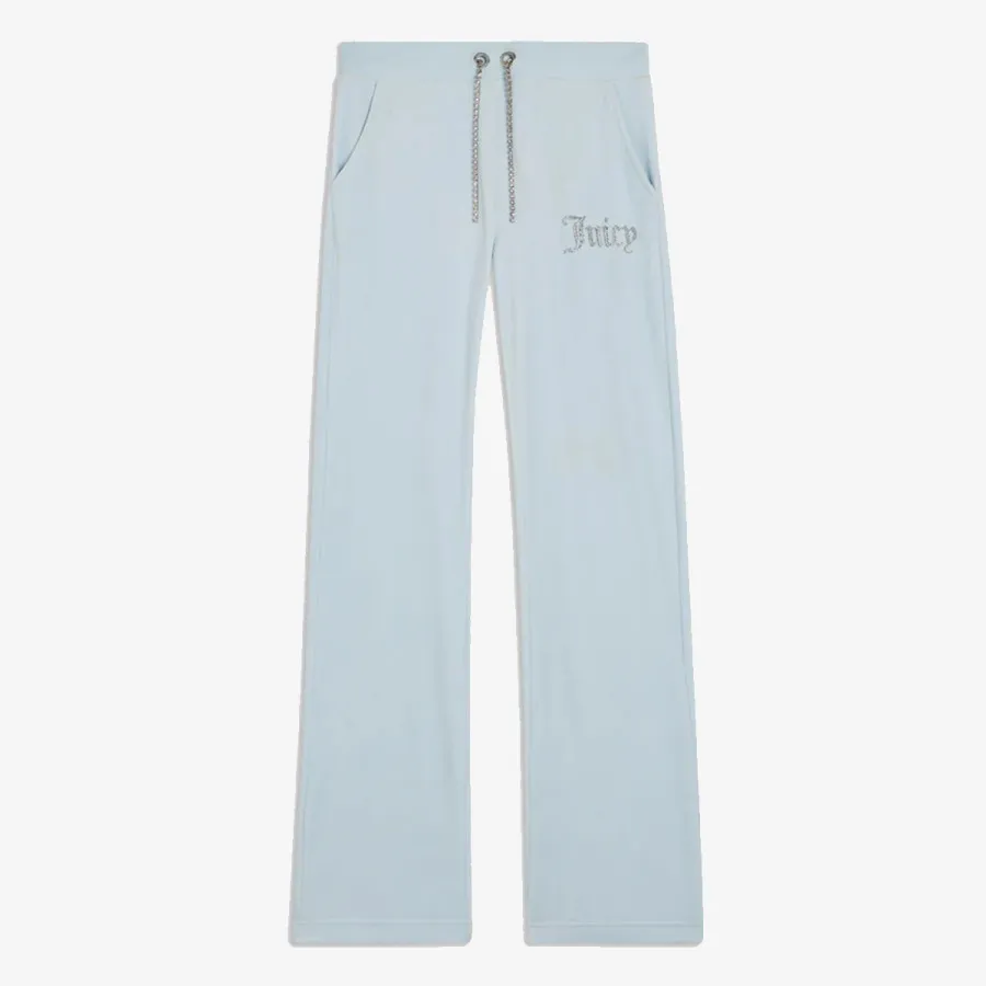 JUICY COUTURE SPODNJI DELI TRENIRKE DIAMANTE TRIM DELRAY TRACK PANTS 