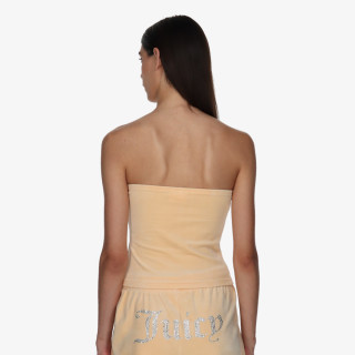 JUICY COUTURE TOP VELOUR BANDEAU BOOB TUBE 