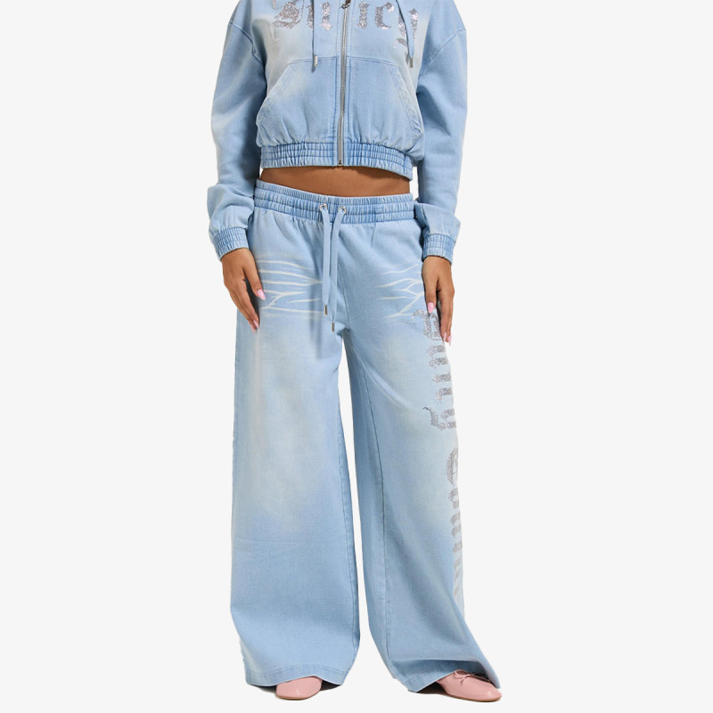 JUICY COUTURE SPODNJI DELI TRENIRKE WASHED SMOCKED ANNEN 
