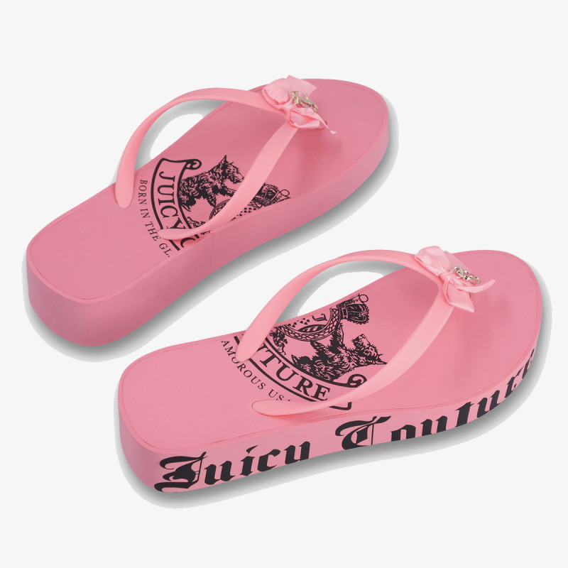 JUICY COUTURE Natikači HERITAGE CREST EVA WEDGE SLIDE 