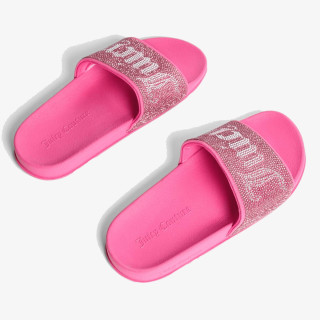 JUICY COUTURE Natikači DIAMANTE BRANDED SLIDE 
