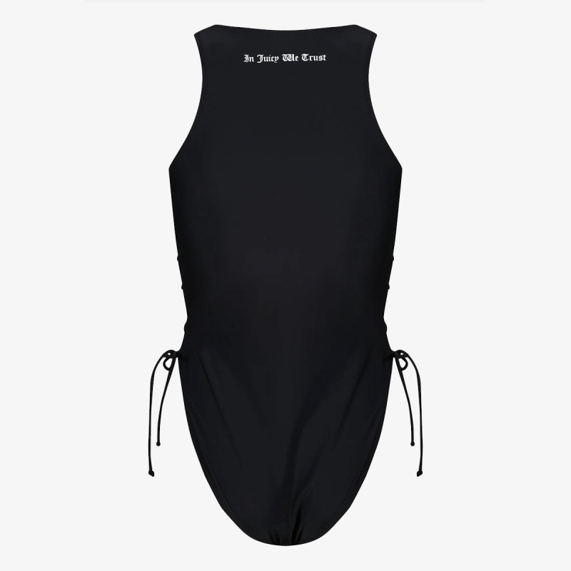 JUICY COUTURE ENODELNE KOPALKE ONE PIECE SWIMSUIT WITH LATTICE DETAIL 