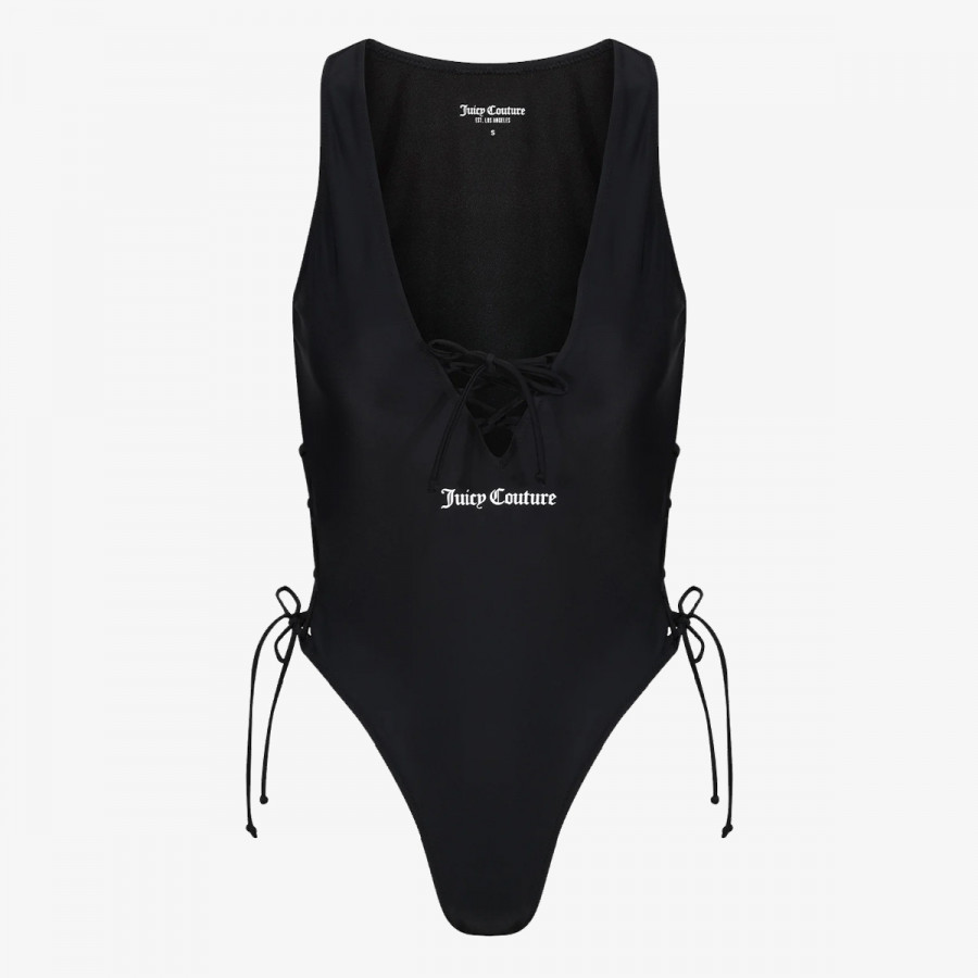 JUICY COUTURE ENODELNE KOPALKE ONE PIECE SWIMSUIT WITH LATTICE DETAIL 