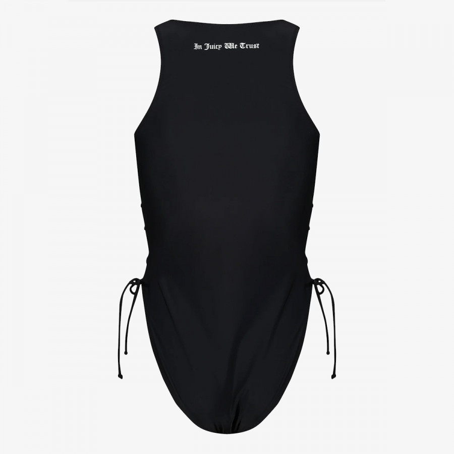 JUICY COUTURE ENODELNE KOPALKE ONE PIECE SWIMSUIT WITH LATTICE DETAIL 