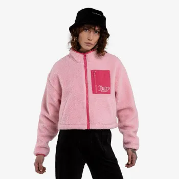 JUICY COUTURE PULOVER NELLY SHERPA ZIP FLEECE 