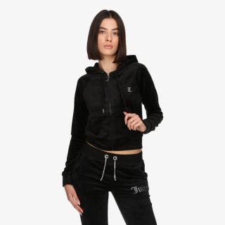 JUICY COUTURE KAPUCAR CLASSIC VELOUR HOODIE WITH JUICY  LOGO 