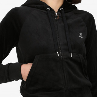 JUICY COUTURE KAPUCAR CLASSIC VELOUR HOODIE WITH JUICY  LOGO 