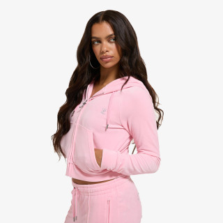 JUICY COUTURE KAPUCAR CLASSIC VELOUR HOODIE WITH JUICY  LOGO 