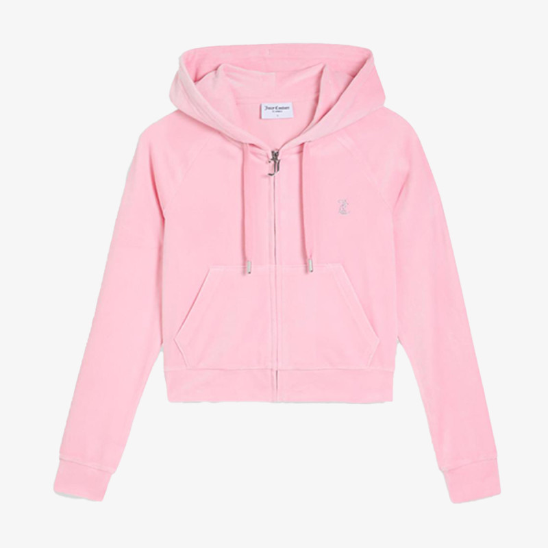 JUICY COUTURE KAPUCAR CLASSIC VELOUR HOODIE WITH JUICY  LOGO 