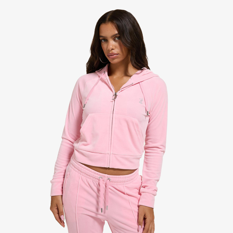 JUICY COUTURE KAPUCAR CLASSIC VELOUR HOODIE WITH JUICY  LOGO 