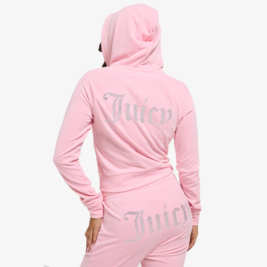 JUICY COUTURE KAPUCAR CLASSIC VELOUR HOODIE WITH JUICY  LOGO 