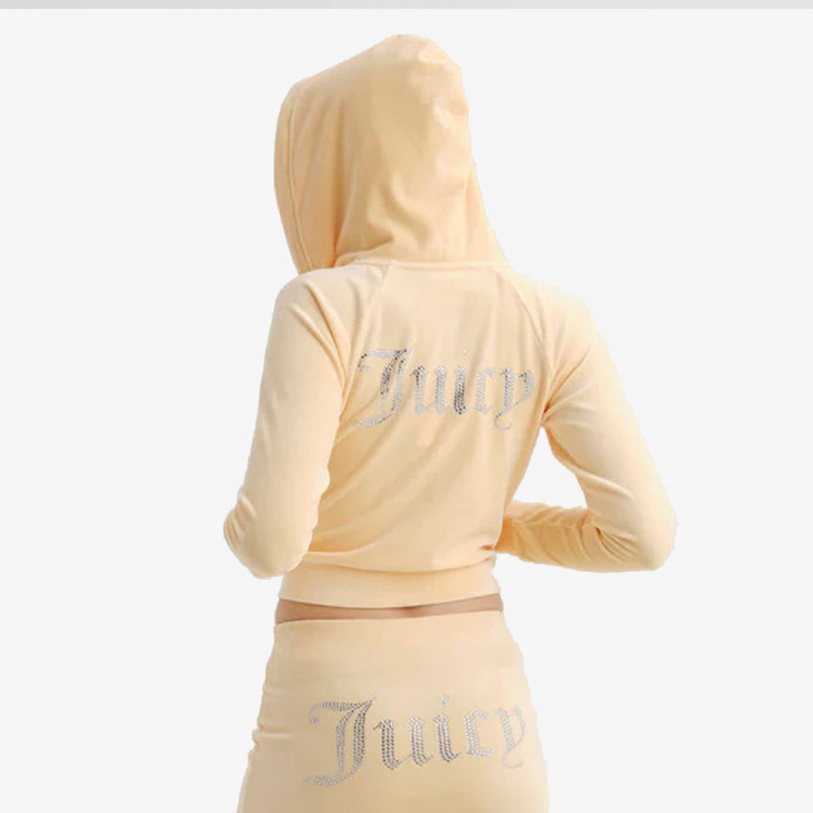 JUICY COUTURE KAPUCAR CLASSIC VELOUR HOODIE WITH JUICY  LOGO 