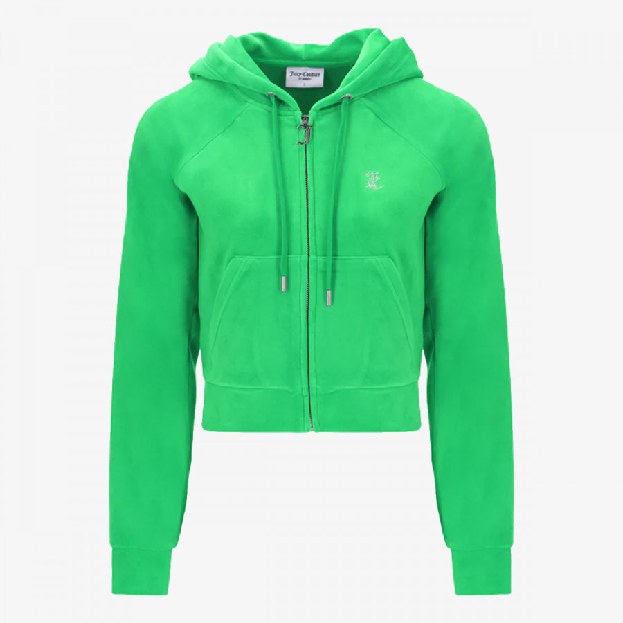 JUICY COUTURE KAPUCAR CLASSIC VELOUR HOODIE WITH JUICY  LOGO 