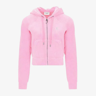 JUICY COUTURE KAPUCAR CLASSIC VELOUR HOODIE WITH JUICY  LOGO 