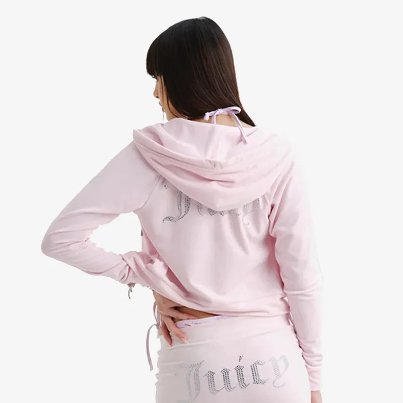 JUICY COUTURE Kapucar CLASSIC VELOUR HOODIE WITH JUICY  LOGO 