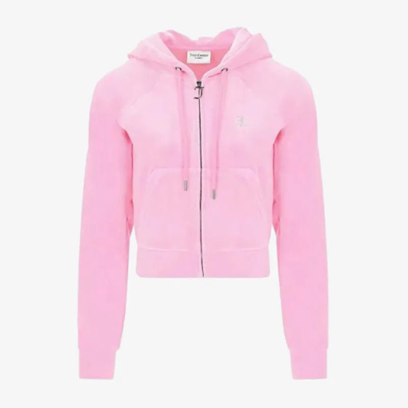 JUICY COUTURE Kapucar CLASSIC VELOUR HOODIE WITH JUICY  LOGO 