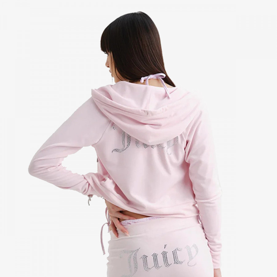 JUICY COUTURE KAPUCAR CLASSIC VELOUR HOODIE WITH JUICY  LOGO 