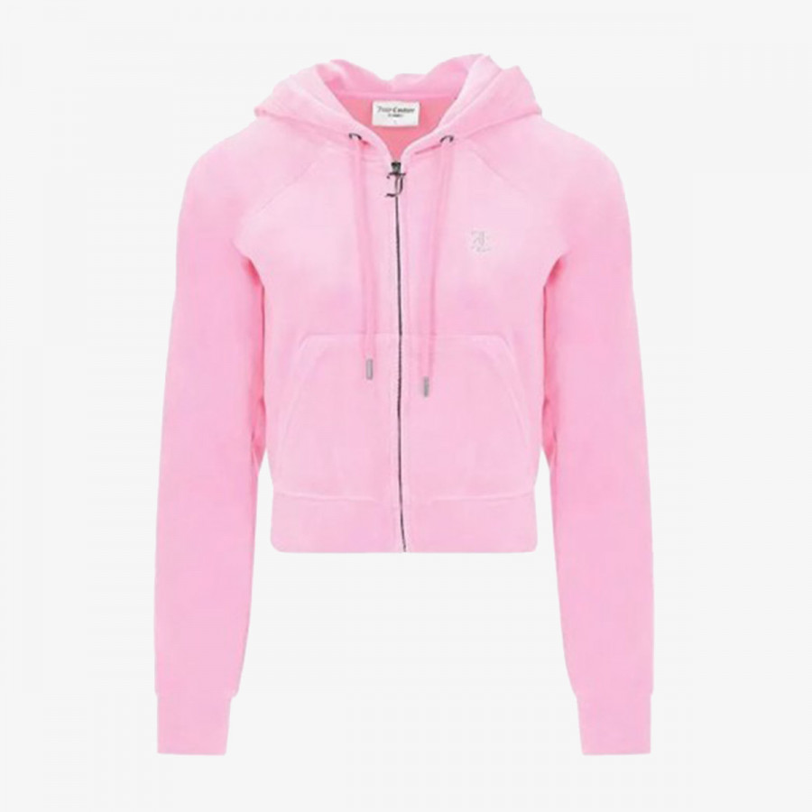 JUICY COUTURE KAPUCAR CLASSIC VELOUR HOODIE WITH JUICY  LOGO 