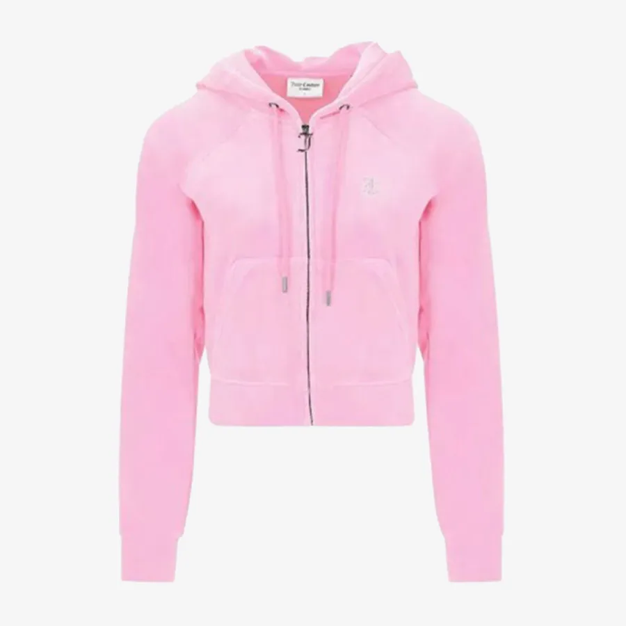 JUICY COUTURE Kapucar CLASSIC VELOUR HOODIE WITH JUICY  LOGO 