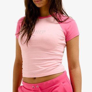 JUICY COUTURE KRATKA MAJICA CONTRAST RAGLAN 