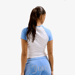 JUICY COUTURE KRATKA MAJICA CONTRAST RAGLAN 
