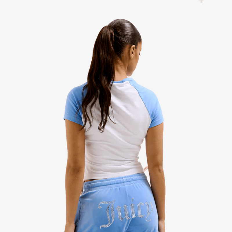 JUICY COUTURE KRATKA MAJICA CONTRAST RAGLAN 