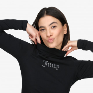 JUICY COUTURE KAPUCAR VIRGO DIAMANTE ROLL NECK TOP 