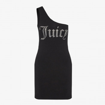 JUICY COUTURE OBLEKA ASYMMETRIC FITTED DRESS WITH DIAMANTE 