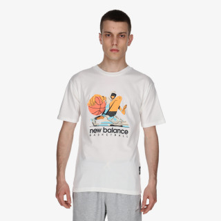 NEW BALANCE Majice kratke Hoops Cotton Jersey Short Sleeve T-shirt 