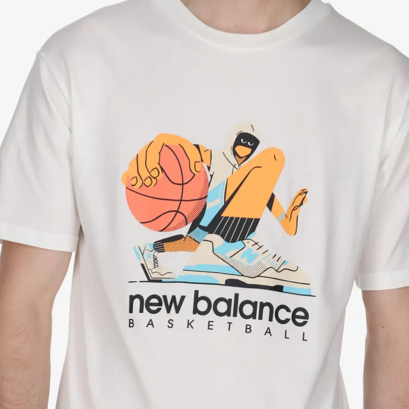 NEW BALANCE Majice kratke Hoops Cotton Jersey Short Sleeve T-shirt 