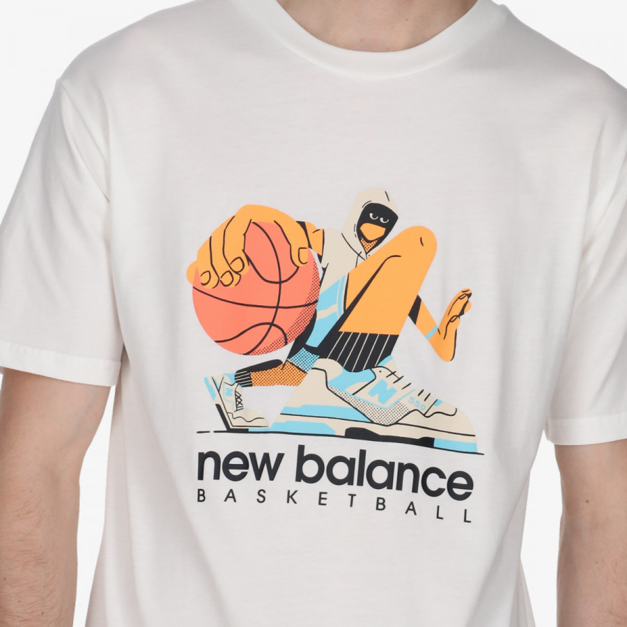 NEW BALANCE KRATKA MAJICA Hoops Cotton Jersey Short Sleeve T-shirt 