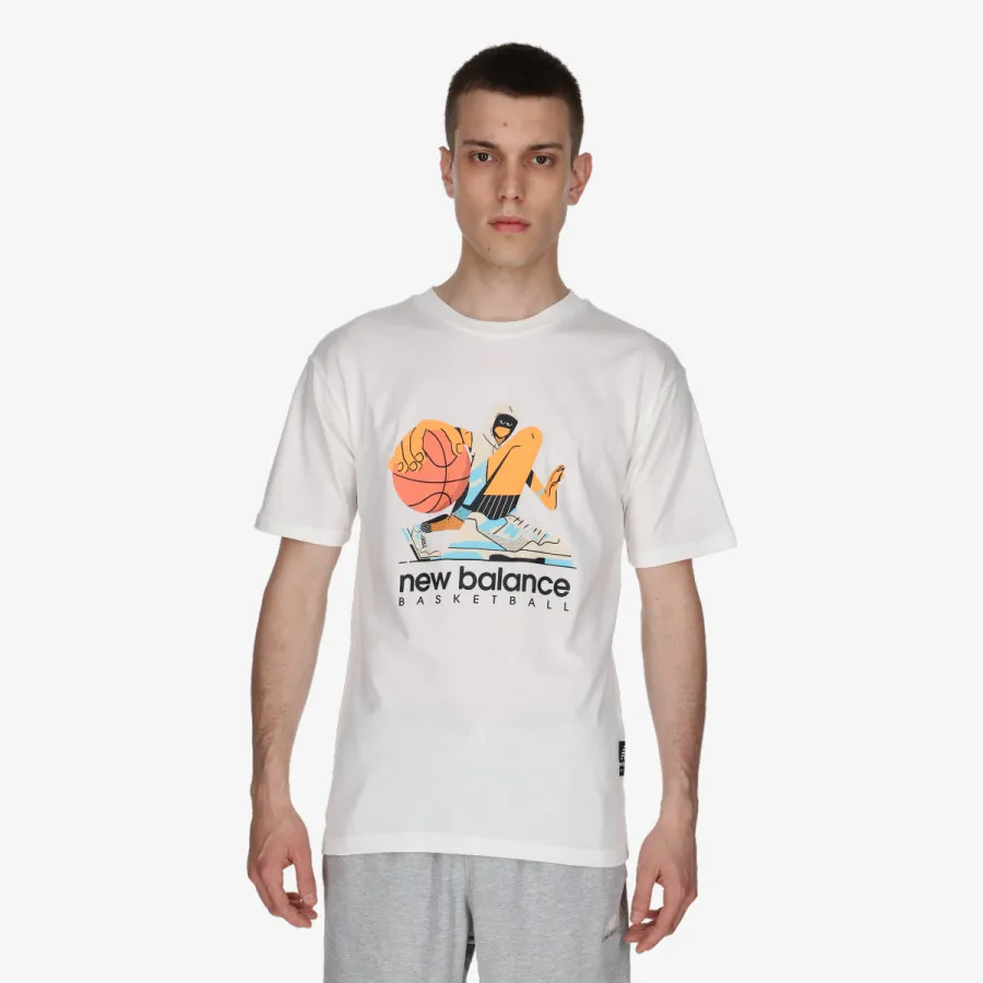 NEW BALANCE Majice kratke Hoops Cotton Jersey Short Sleeve T-shirt 