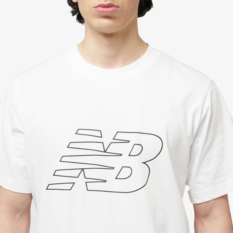 NEW BALANCE KRATKA MAJICA Flying NB T-Shirt White 