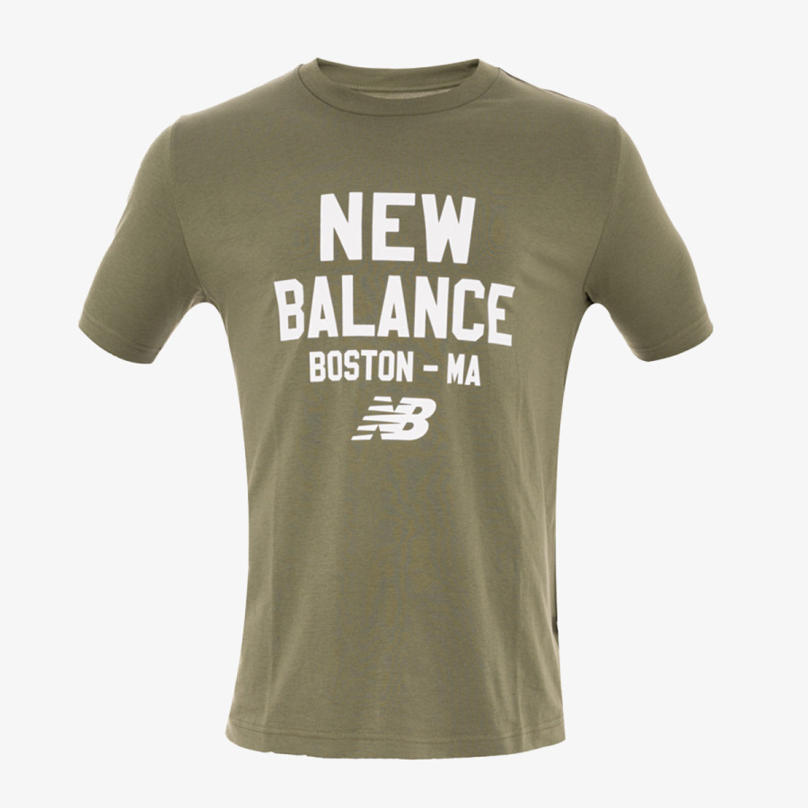 NEW BALANCE KRATKA MAJICA Stamp T-Shirt Green 