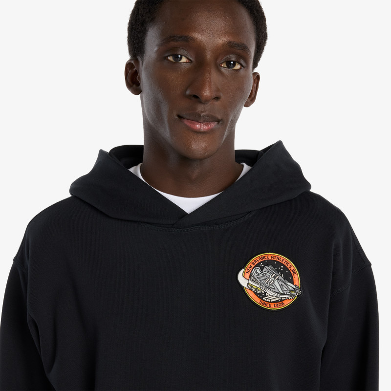 NEW BALANCE KAPUCAR Ghica Sport Station Hoodie - BLACK 