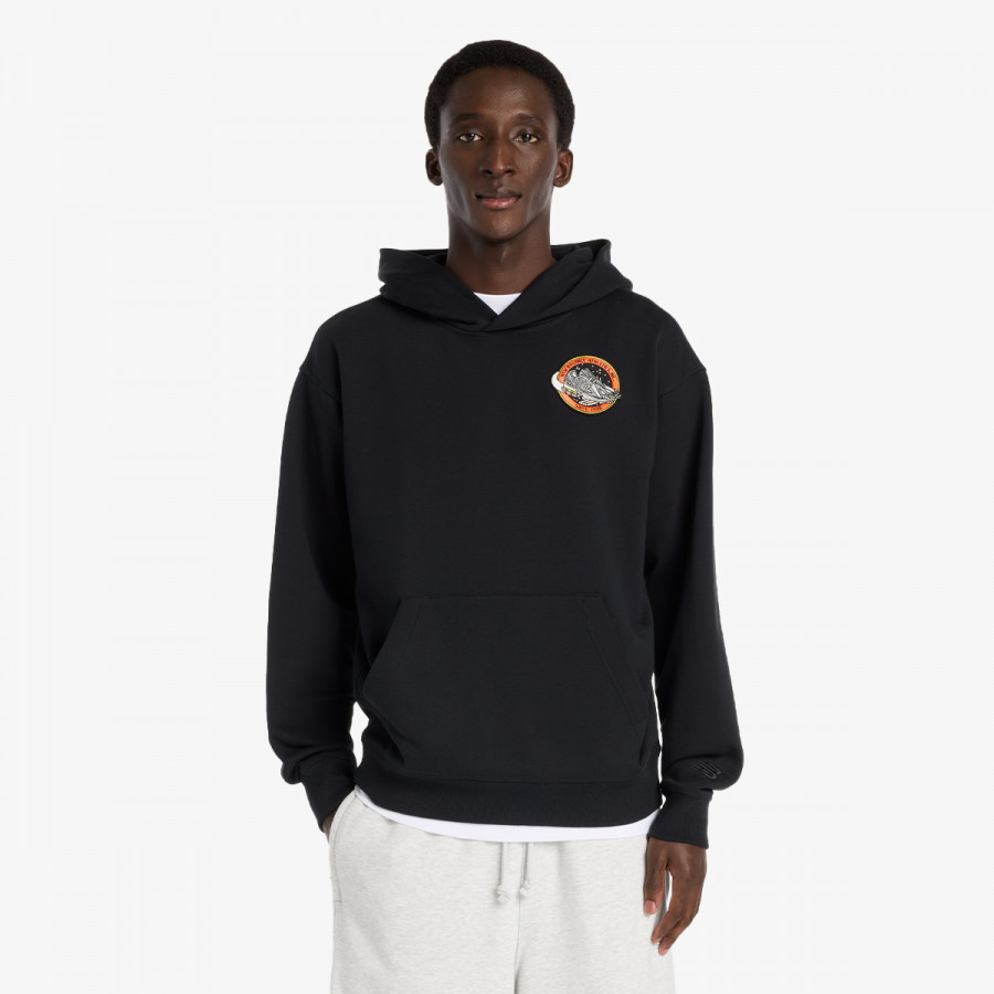 NEW BALANCE KAPUCAR Ghica Sport Station Hoodie - BLACK 