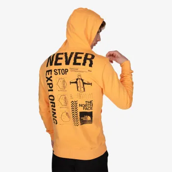 THE NORTH FACE Pulover M GLH HOODIE CHAMOIS ORANGE 