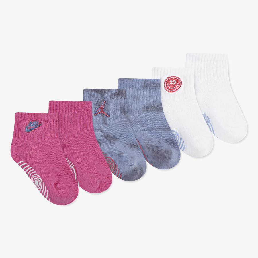 JORDAN Nogavice JHG BLUE JEANS & BLING 3PK GRI 