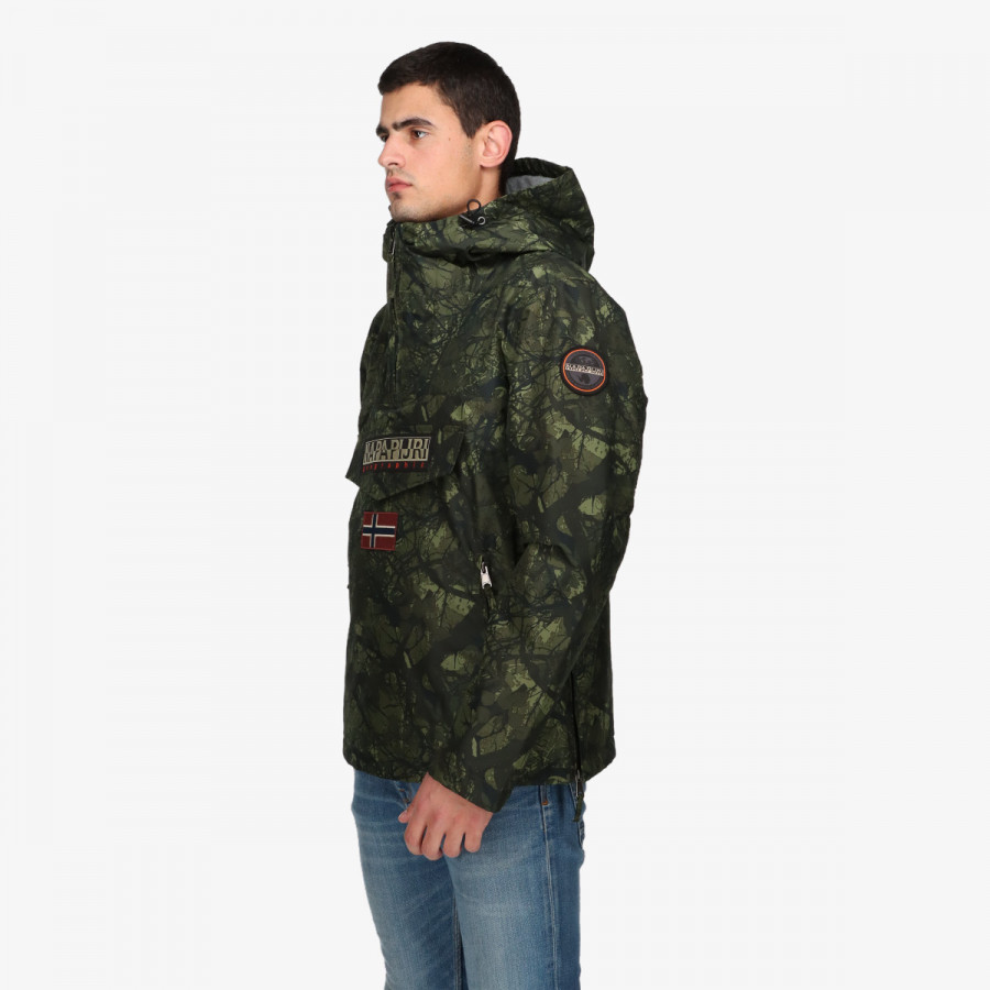 NAPAPIJRI JAKNA RAINFOREST PKT PRT 2 CAMO GREEN FBN 