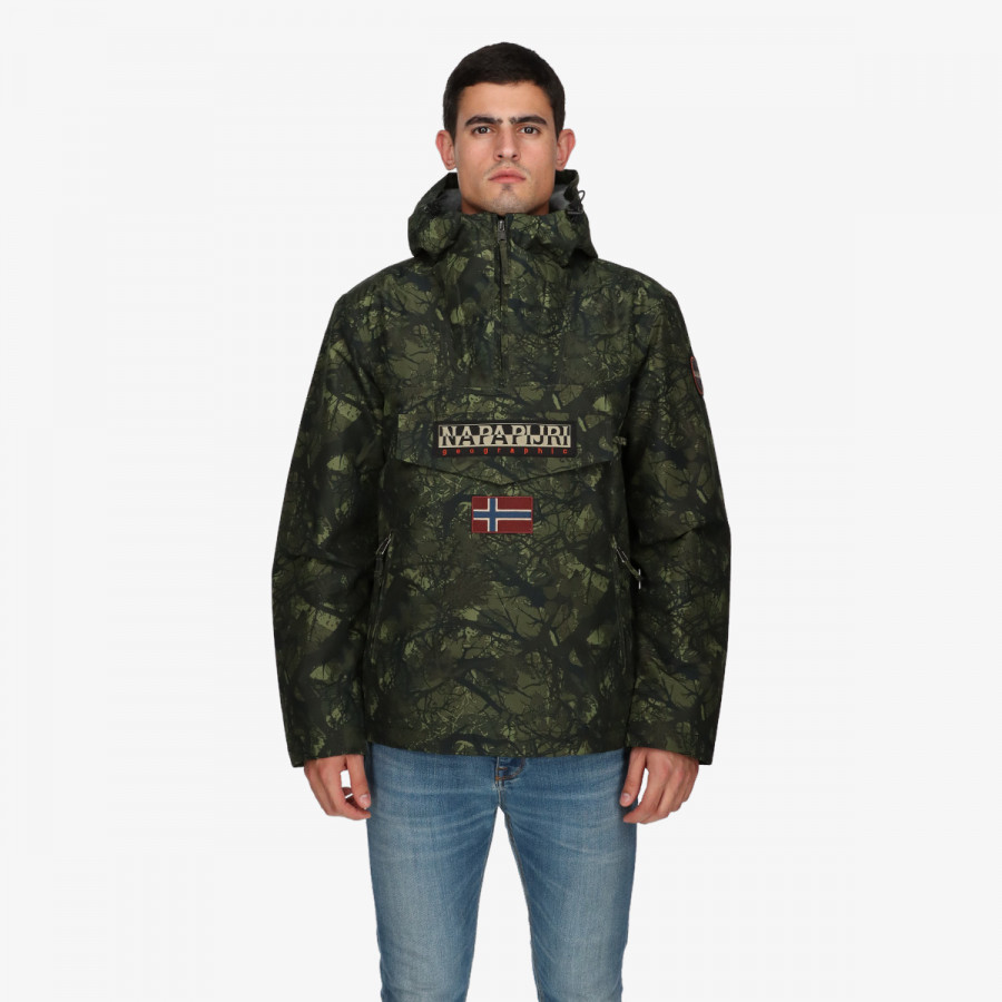 NAPAPIJRI JAKNA RAINFOREST PKT PRT 2 CAMO GREEN FBN 