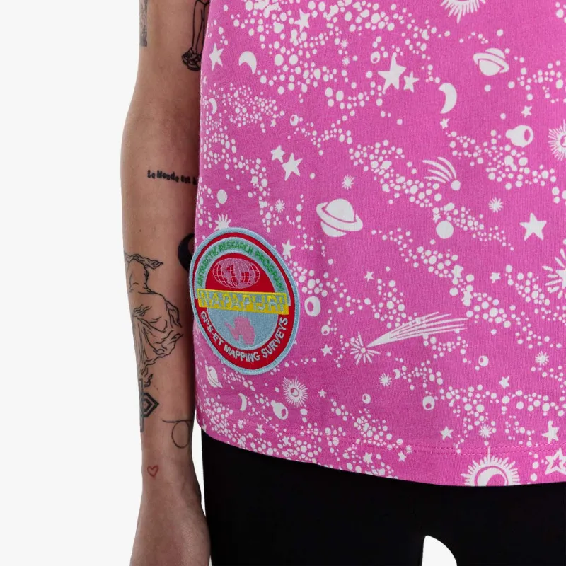 NAPAPIJRI Majice kratke S-FIORUCCI AOP W PINK STARS FK6 
