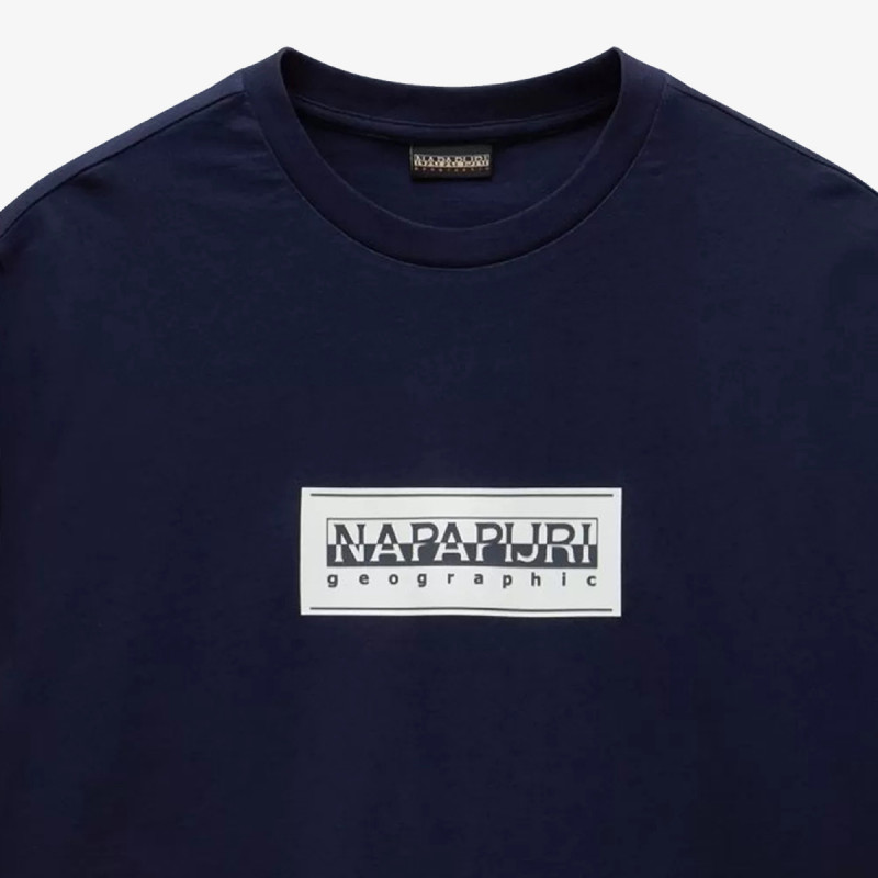 NAPAPIJRI KRATKA MAJICA S-BOX LOGO SS 176 BLU MARINE 